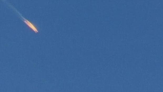 El avión ruso derribado por el caza F-16 turco