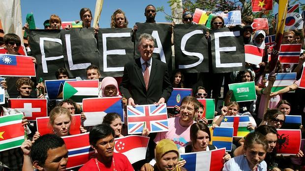 Benn durante una cumbre de la ONU sobre cambio climático