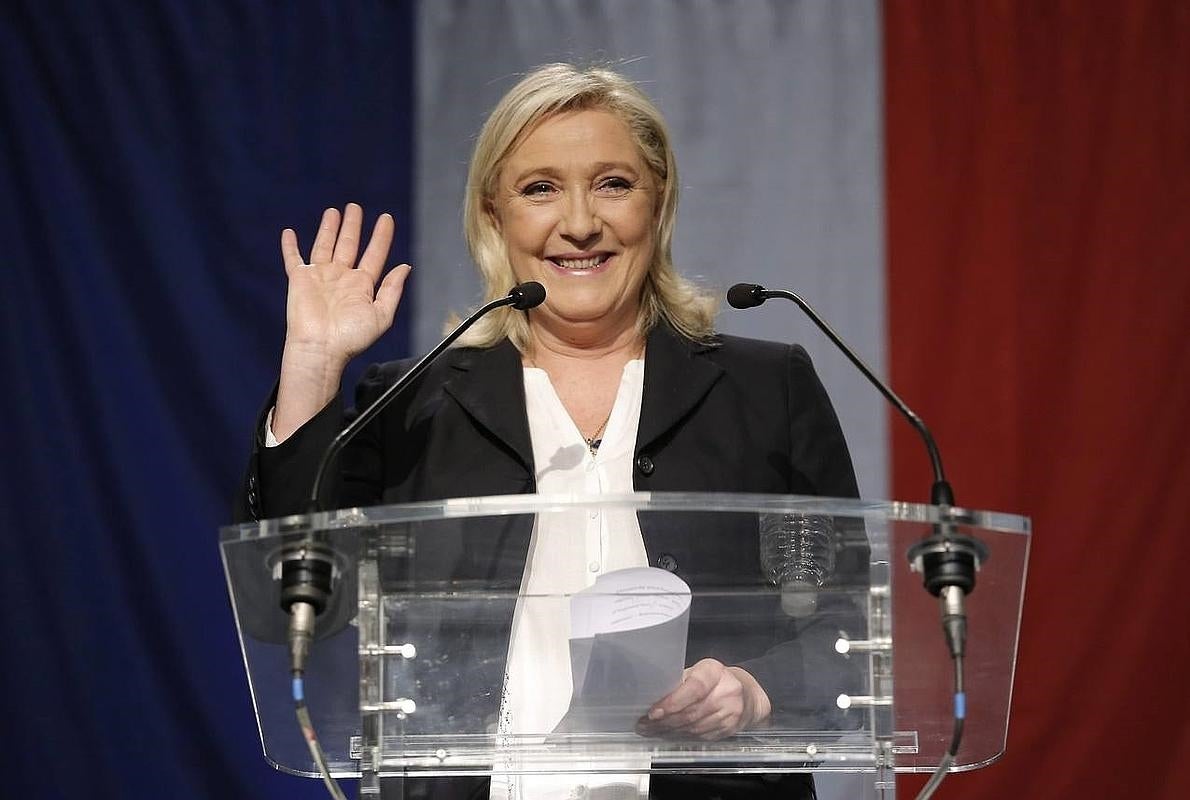 La líder del Frente Nacional, Marine Le Pen