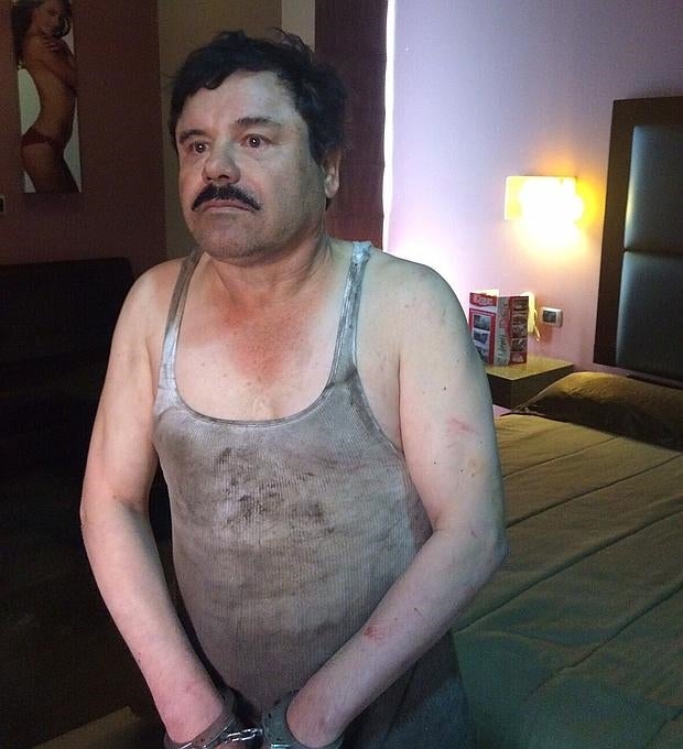 Imagen de «El Chapo» Guzmán tras ser detenido