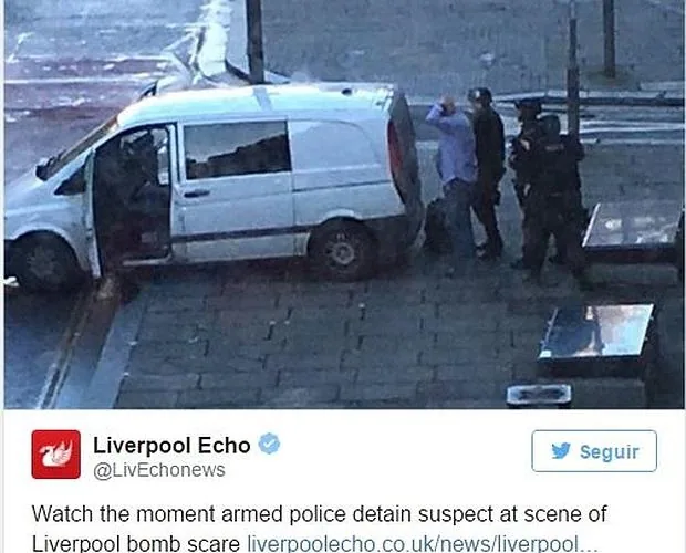 La Policía detiene al hombre que amenazó con una bomba en Liverpool