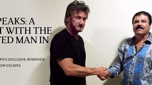 Imagen del encuentro entre «El Chapo» y Sean Penn en la revista «Rolling Stone»