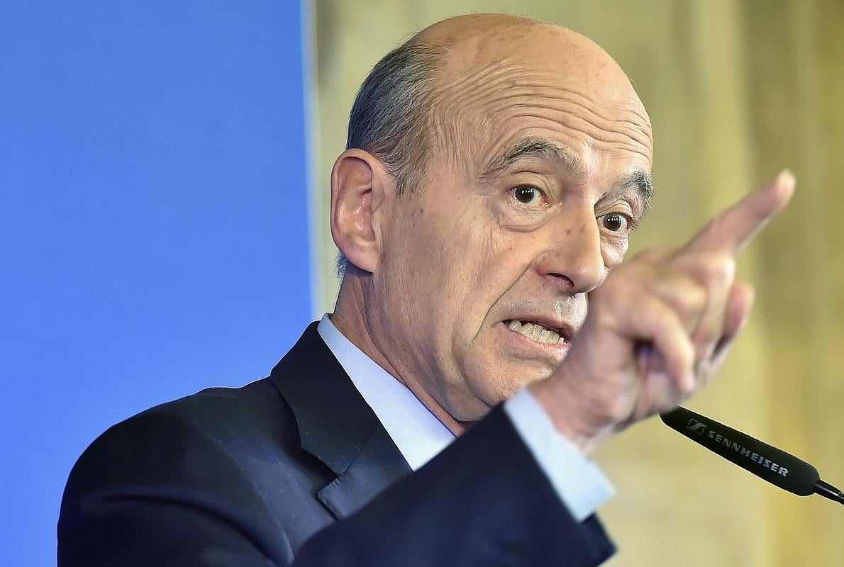 Alain Juppe, durante una rueda de prensa