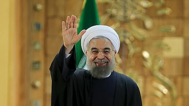 Hassan Rohani, presidente de Irán, este domingo en una rueda de prensa en Teherán
