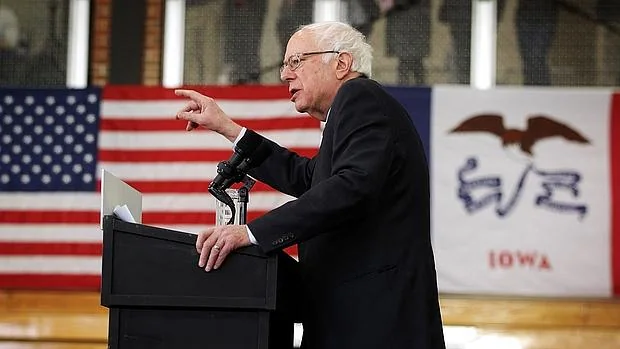 Bernie Sanders, en un discurso en Iowa