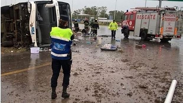 El accidente se produjo bajo un fuerte temporal de viento y lluvia