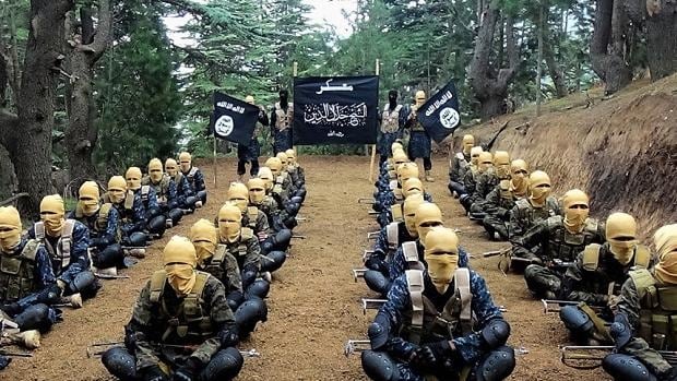 Yihadistas durante un entrenamiento por parte de Daesh en Afganistán