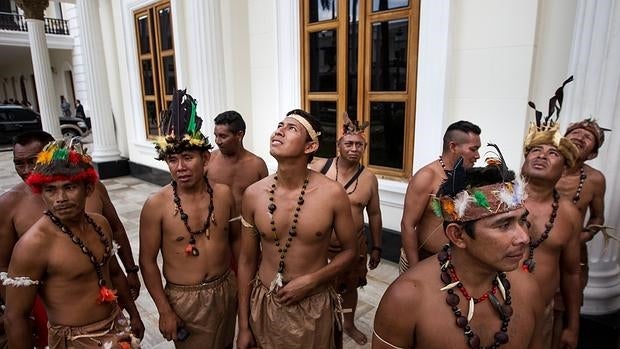 Representantes de los pueblos indígenas se hicieron presentes en la Asamblea Nacional (AN), para mostrar apoyo a los diputados representantes del estado Amazonas