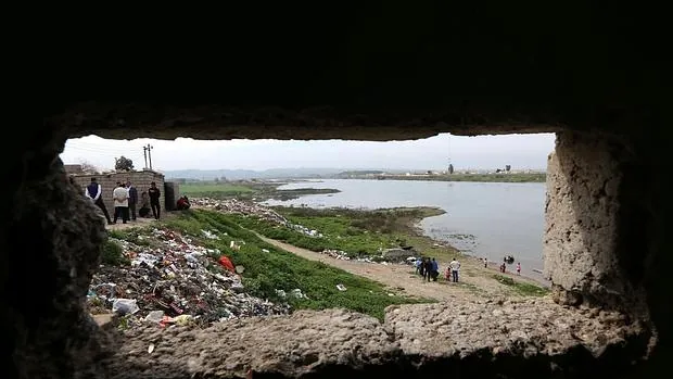 Orillas del río Tigris a unos 10 kilómetros al sur de la presa de Mosul