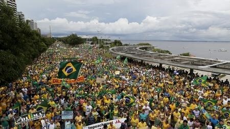 Protesta del domingo en Manaus, estado Amazonas
