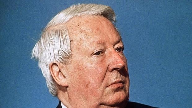 Imagen del primer ministro británico Edward Heath, en 1989