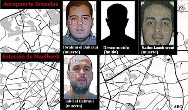 Identificados tres suicidas de los atentados de Bruselas