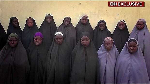 Imagen de las niñas secuestradas por la banda yihadista nigeriana Boko Haram
