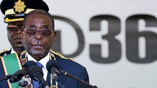 Robert Mugabe, durante un discurso el pasado sábado