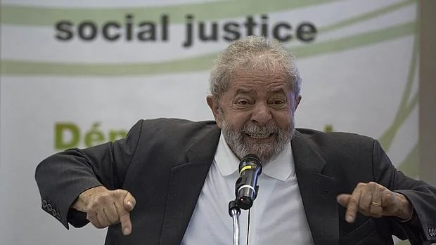 Lula, hoy, durante su intervención en el seminario con representantes de formaciones de izquierda