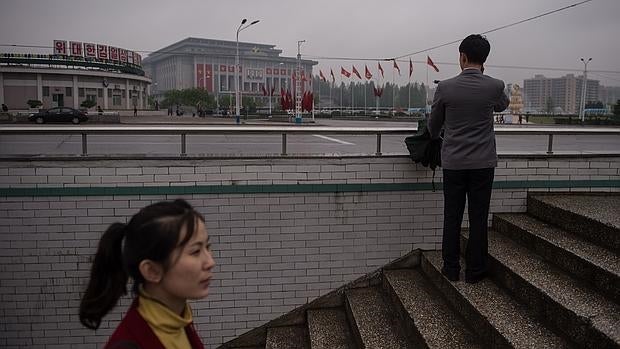 La Casa de la Cultura 25 de Abril donde se celebra el VII Congreso del Partido de los Trabajadores de Corea del Norte