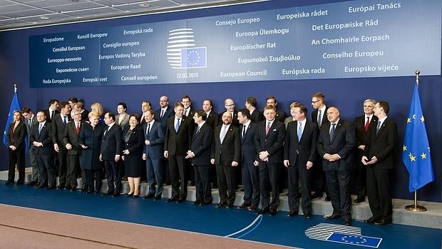 Foto de familia de los proncipales líderes de la Unión Europea (UE)