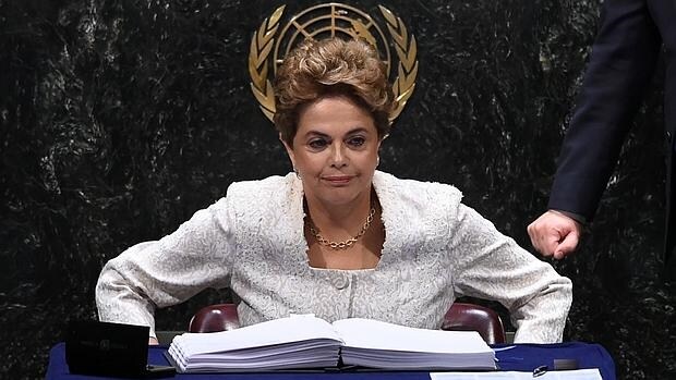 Dilma Rousseff en un acto de la ONU el pasado mes de abril