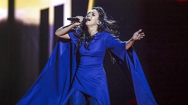 La cantante Jamala en un momento de la actuación