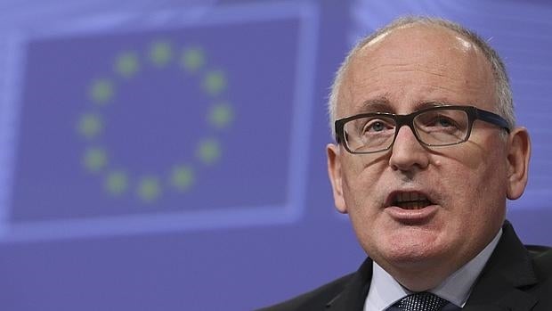 El vicepresidente de la Comisión Europea, Frans Timmermans, ofrecía ayer una rueda de prensa en Bruselas