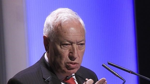 El ministro de Asuntos Exteriores, José Manuel García-Margallo, durante la inauguración de la cumbre anual del American Business Council este jueves en Casa de América