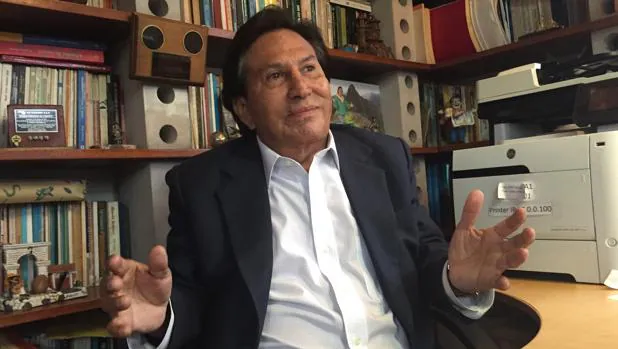 El expresidente peruano Alejandro Toledo, durante la entrevista en Lima