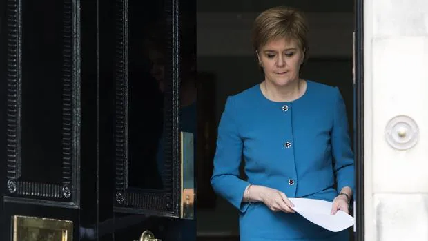 La ministra principal escocesa, Nicola Sturgeon, este sábado tras el referéndum