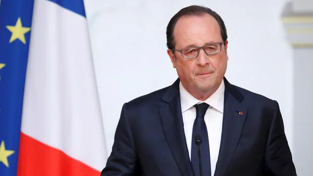 El presidente francés, François Hollande, durante un a rueda de prensa