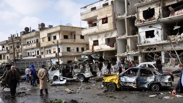 Imagen de un atentadoyihadista en la ciudad siria de Homs