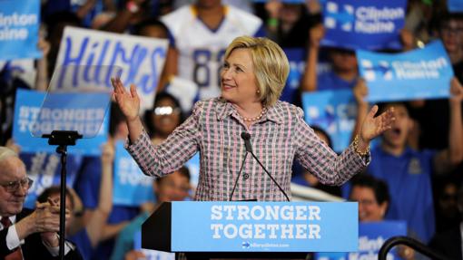 Hillary Clinton, durante un reciente acto electoral