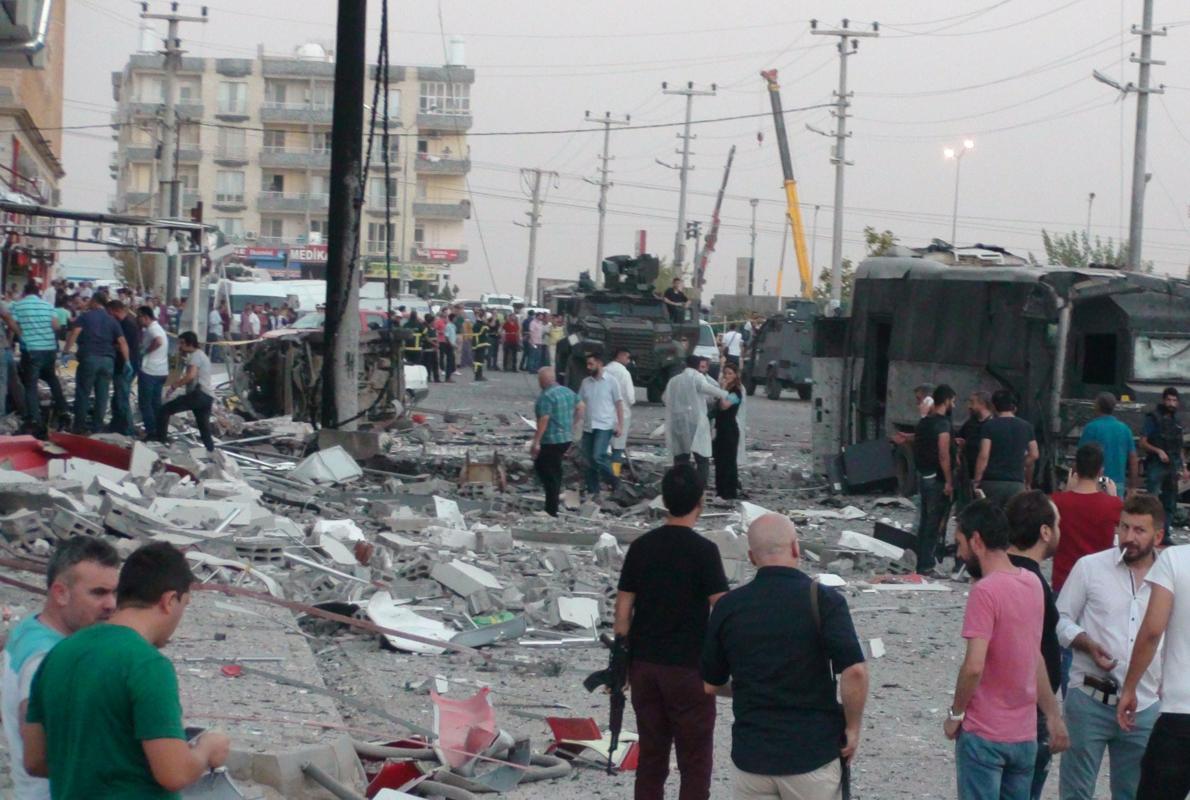 Escena del ataque en Kiziltepe