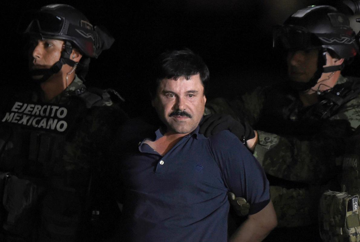 El «Chapo» tras su recaptura