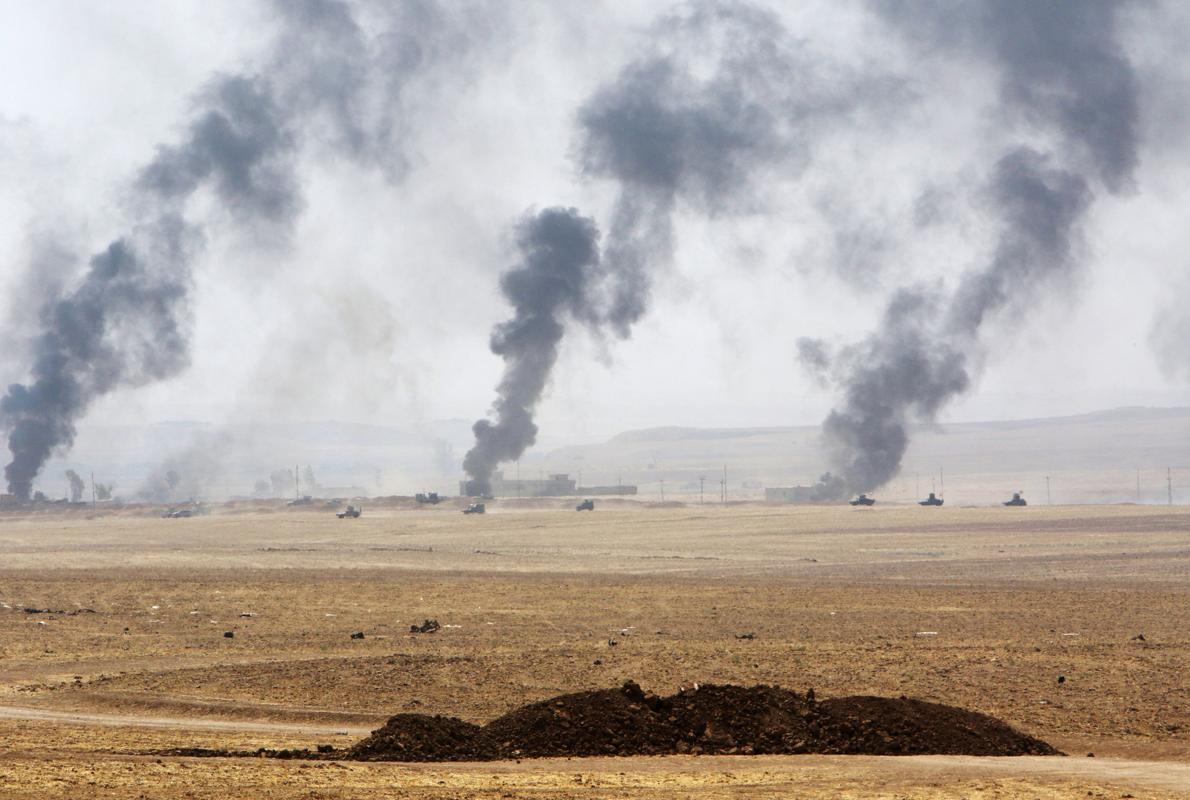 Imagen de los enfrentamientos en los alrededores de Mosul