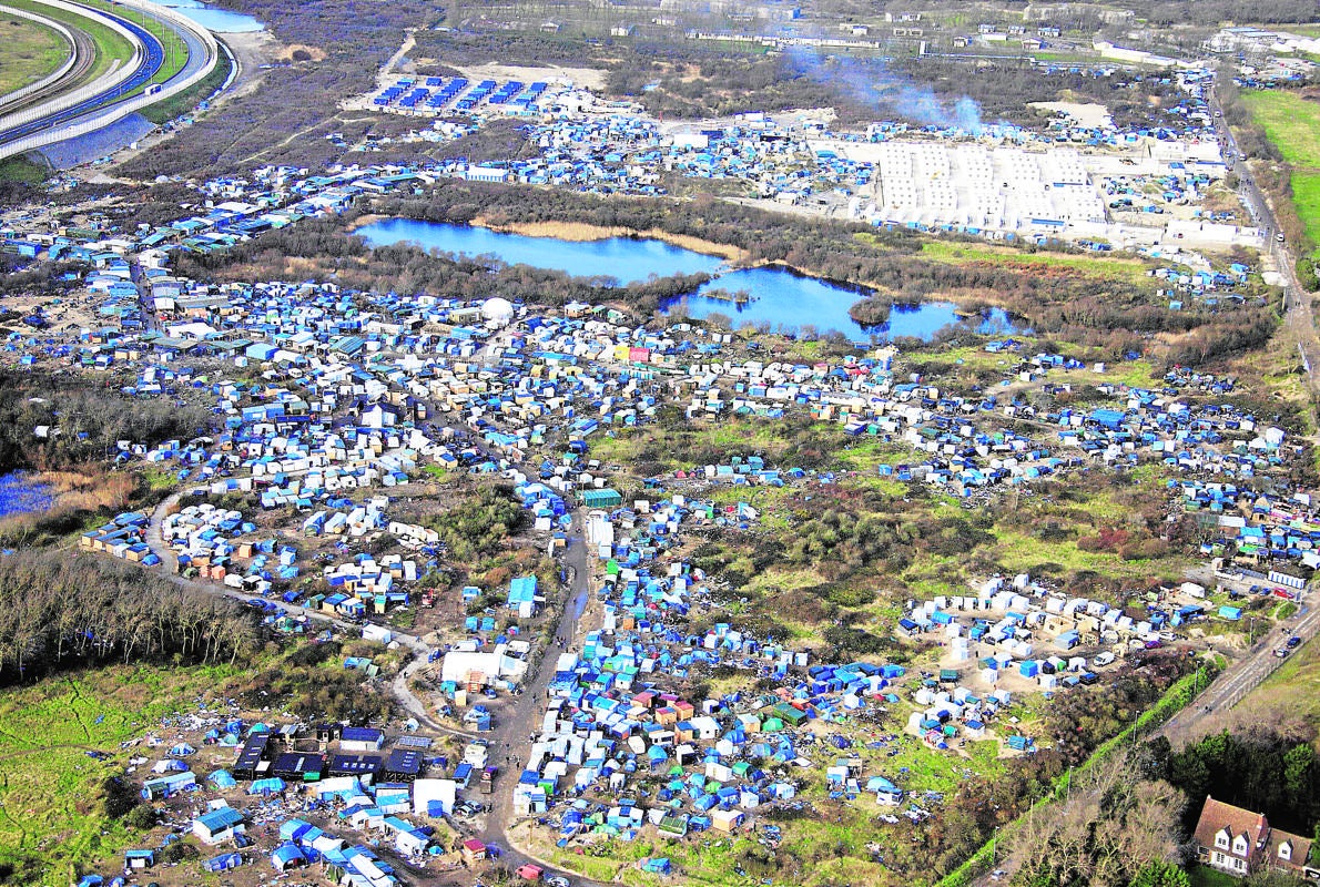 Imagen aérea de la «Jungla« de Calais