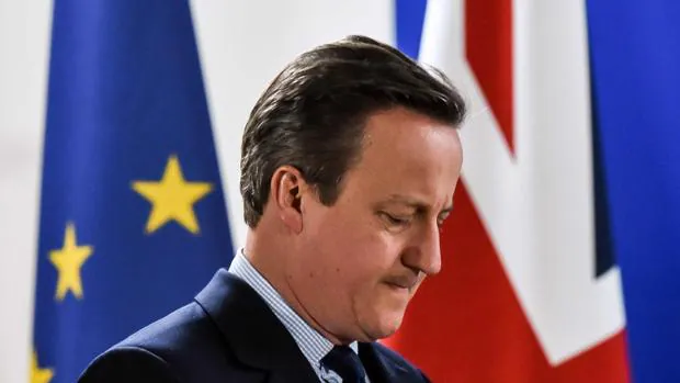 El exprimer ministro británico David Cameron durante una rueda de prensa en una cumbre de la Unión Europea el pasado 28 de junio