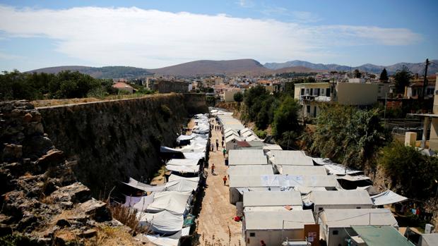 Campo de refugiados en la isla griega de Quíos