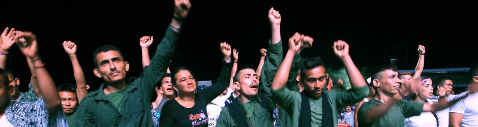 Guerrilleros de las FARC en los Llanos del Yarí, donde se ha celebrado la décima Conferencia