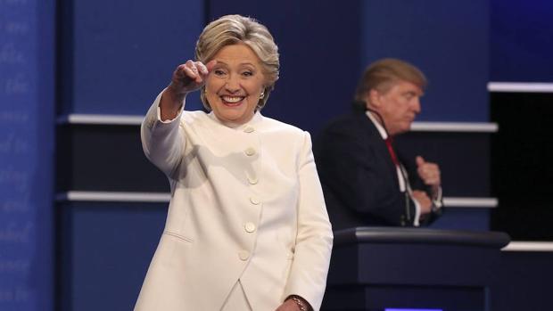 La candidata demócrata, Hillary Clinton, durante el debate contra Donald Trump