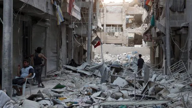 Un barrio de Alepo destruido por los bombardeos