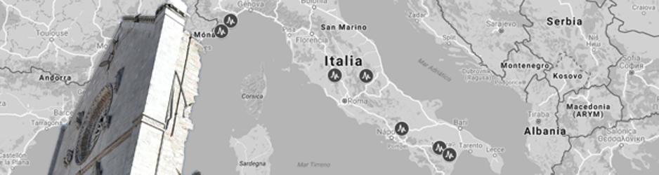 Así es el mapa de las ciudades «fantasma» que los terremotos han dejado en Italia