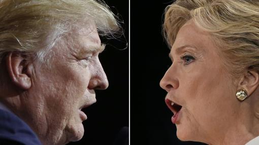 El candidato republicano, Donald Trump, y la democráta, Hillary Clinton