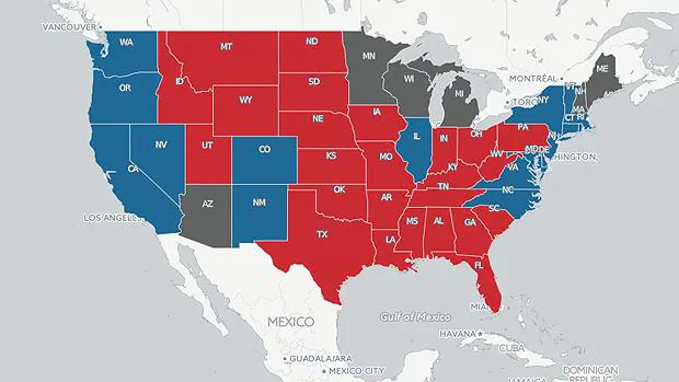 Así es el mapa de los resultados de las elecciones de EE.UU.