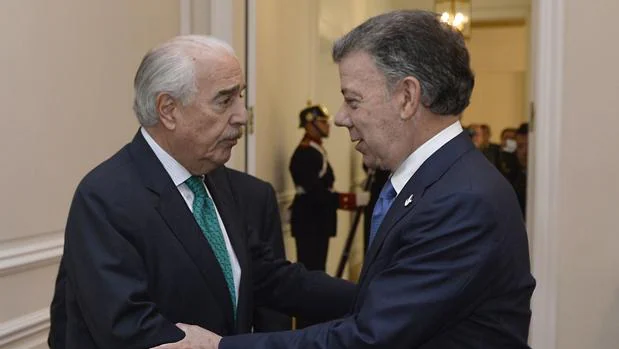 El presidente Juan Manuel Santos y el expresidente Andrés Pastrana se reunieron en la Casa de Nariño, en Bogotá, el pasado 5 de octubre