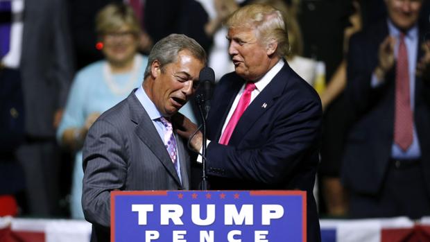 Nigel Farage participó en un acto de la campaña de Donald Trump, el pasado agosto en Misisipi