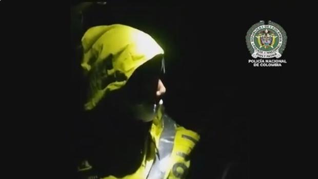Captura del vídeo difundido por la Policía de Colombia