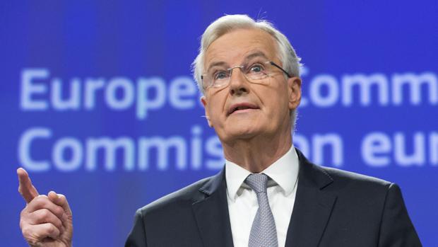 El negociador jefe de la Comisión Europea (CE) para el Brexit, el francés Michel Barnier, durante la rueda de prensa en la sede de la Comisión Europea
