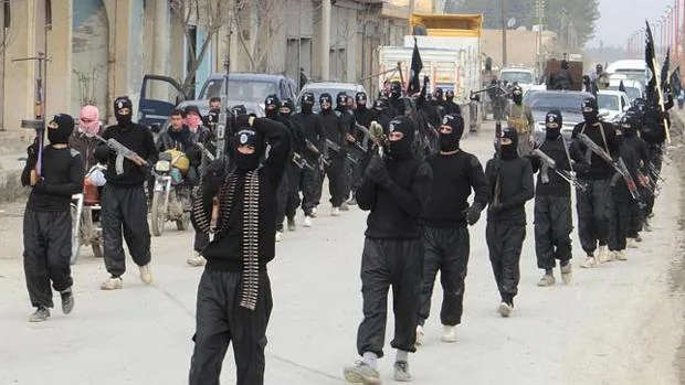 Yihadistas de Daesh en el norte de Siria