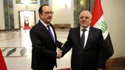 François Hollande, junto al primer ministro iraquí, Haider al-Abadi