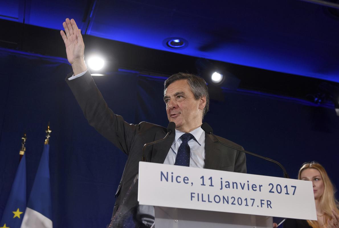 François Fillon, ayer durante un acto público en Niza