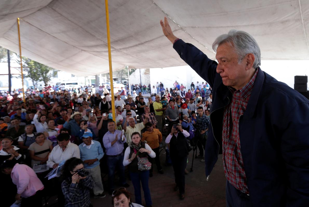 Andres Manuel Lopez Obrador, líder de Morena, es el favorito de cara a las presidenciales de 2018